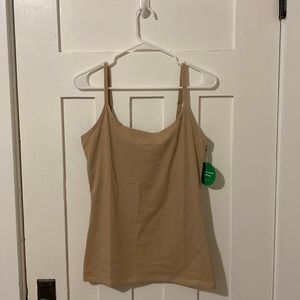 Nude camisole with built in shelf bra